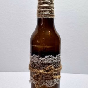Flaschenvase Nr2 mit Spitzenband