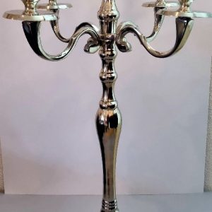 Kerzenständer silber mit 5 Halterungen