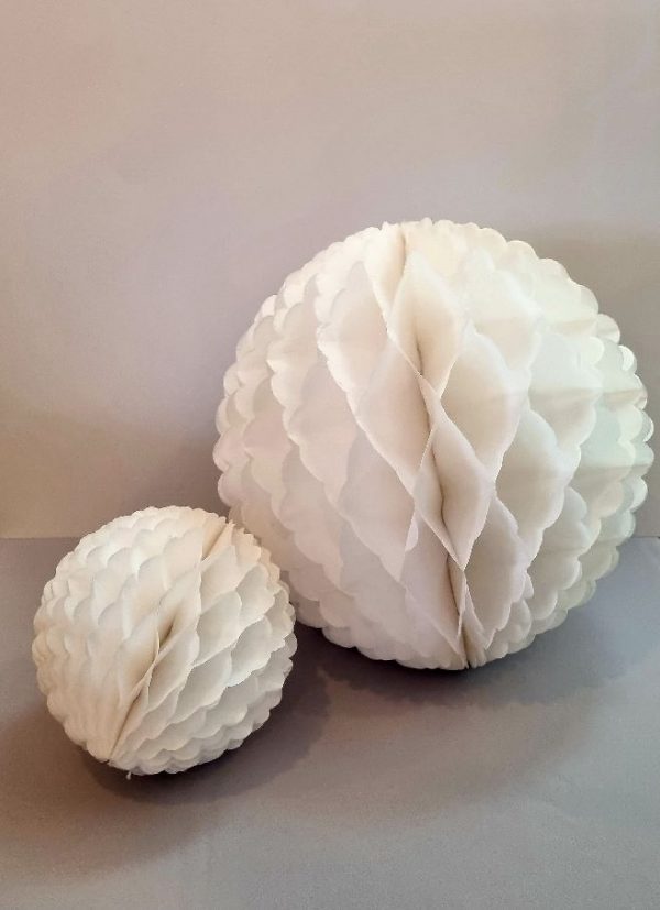 Lampion pom poms weiß
