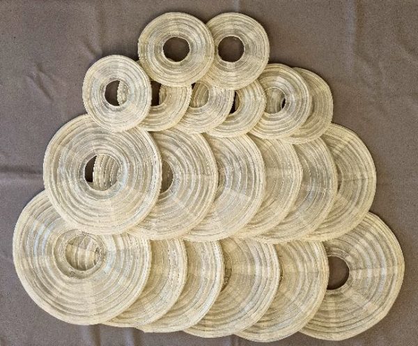 20 Lampions weiß