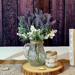 Vase gesprenkelt mit Henkel