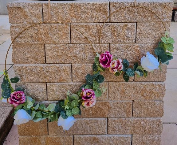 Blumenreifen Metall gold