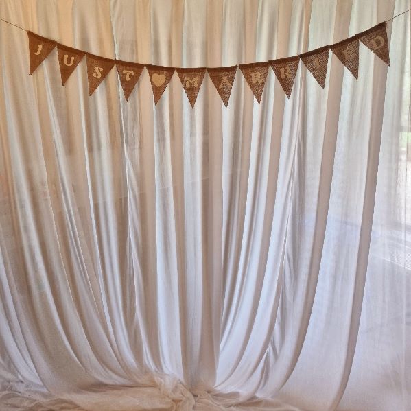 Wimpelkette just married