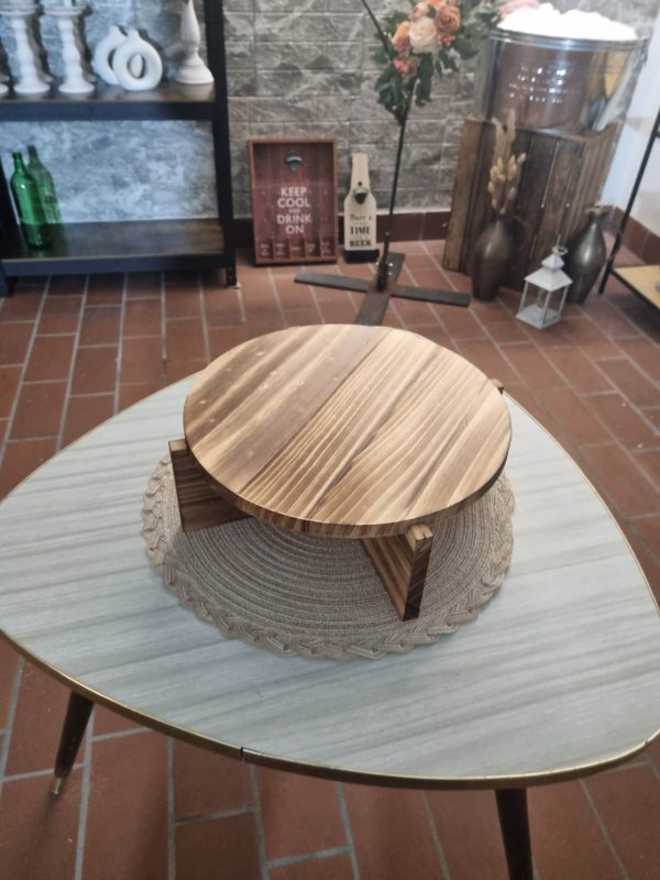 Getränkehalter groß dunkles Holz