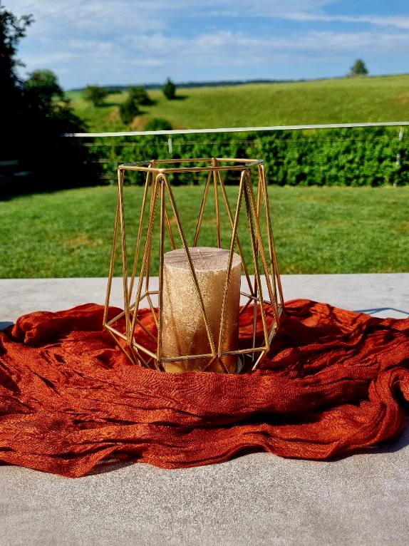 Kerzenständer gold mit goldener Kerze