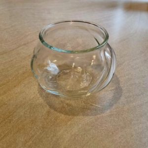 Teelicht breit aus Glas