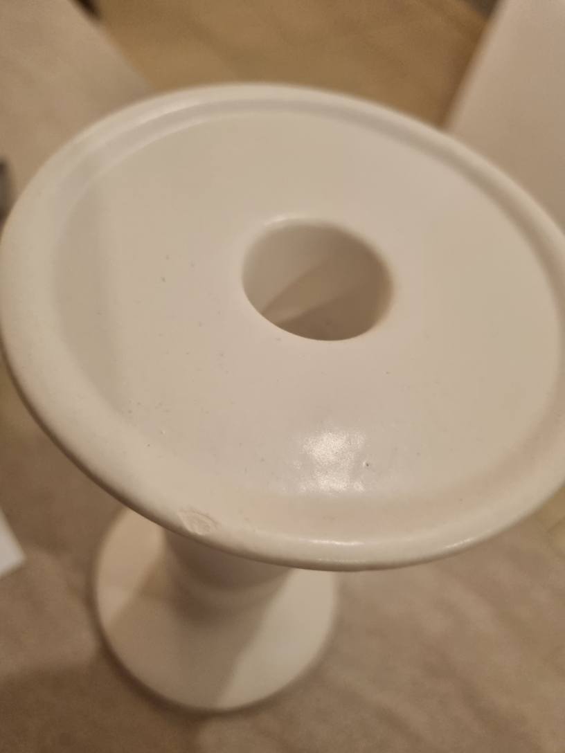 Stabkerzenöffnung kerzenhalter weiß mittelgroß