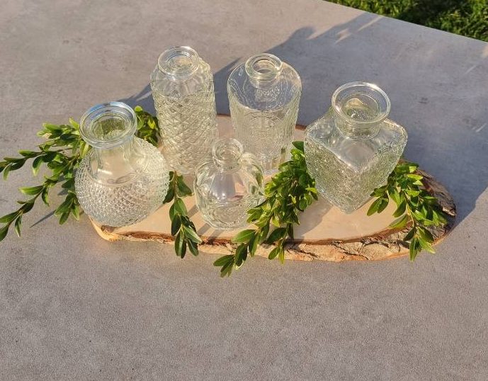 Vasenset Mix 5 verschieden Glasvasen