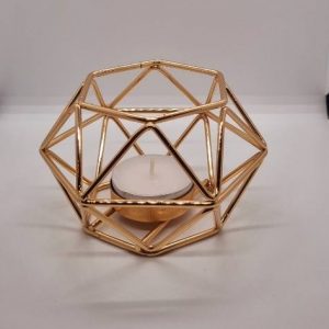 Teelicht asymmetrisch gold