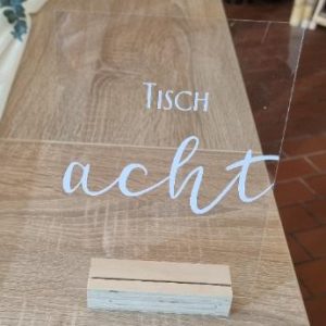 Tischnummer acryglas Set1-10