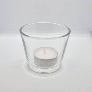 Teelicht basis mit Kerze