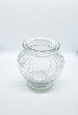 Teelicht gerillt mit Kerze