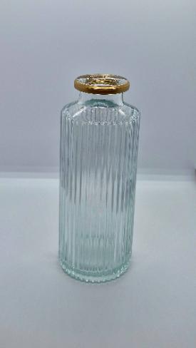 3er Set Vase-Klarglas mit Goldrand – Bild 4