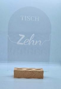 Tischnummer acrylglas