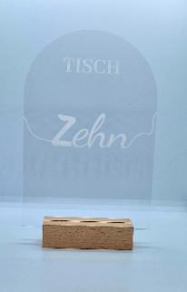 Tischnummer acrylglas
