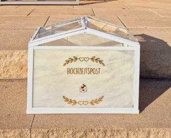 Kartenbox plexiglas weiß
