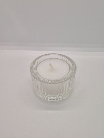 Teelicht gerillt mit Kerze