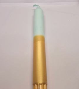 Kerze türkis gold