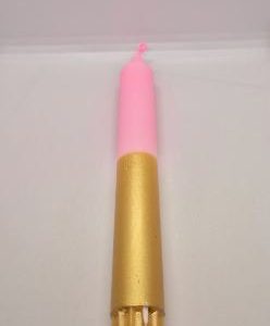 Kerze rosa gold