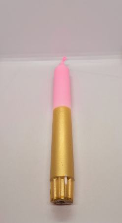 Kerze rosa gold
