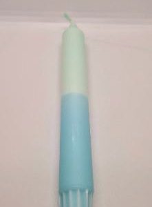 helblau dunkelblaue kerze