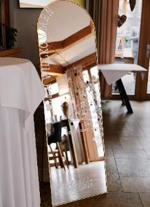Spiegel gold mit plotter Aufdruck